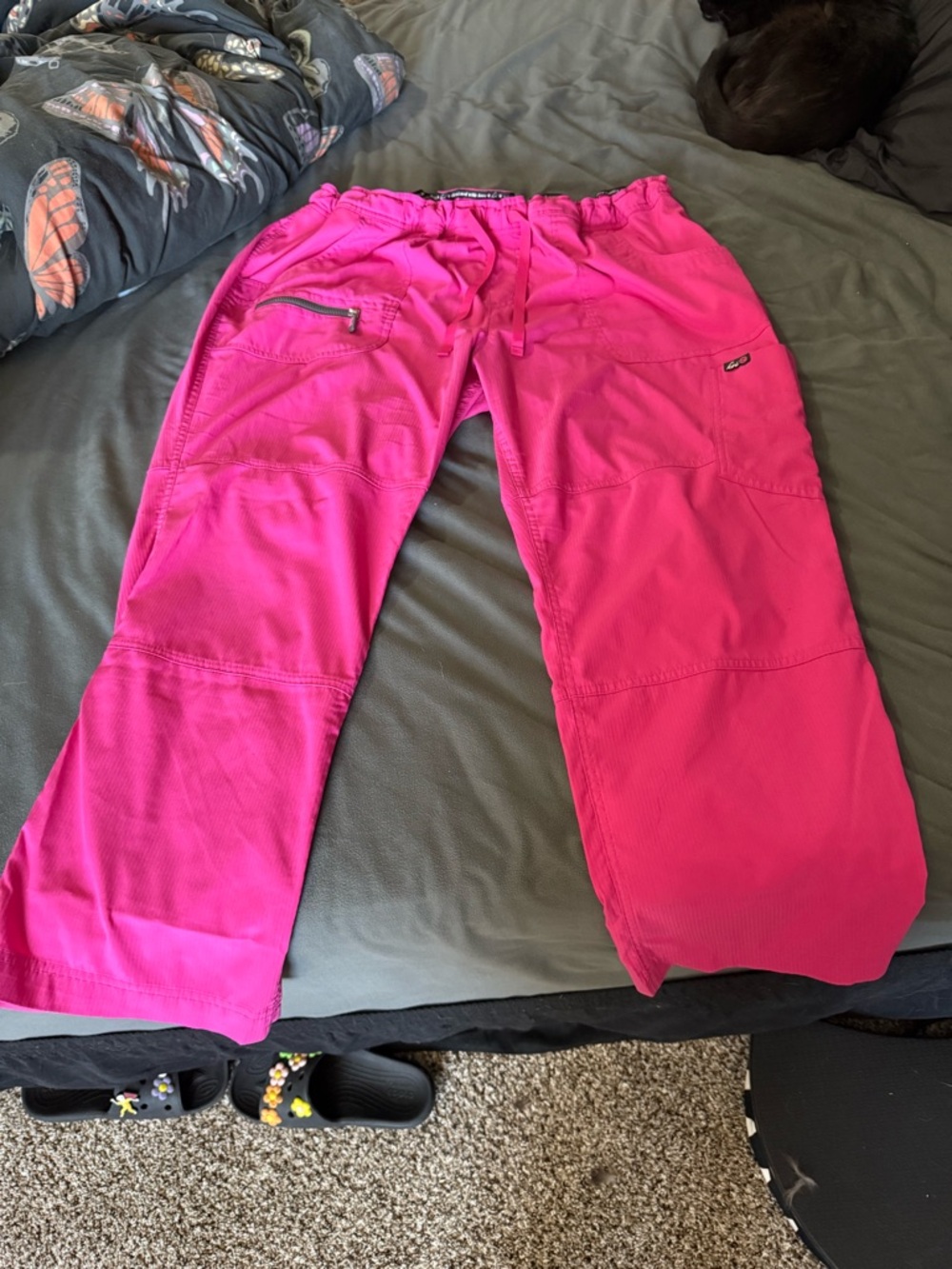 Women's Hot Pink wide leg with Elastic Drawstring Waist